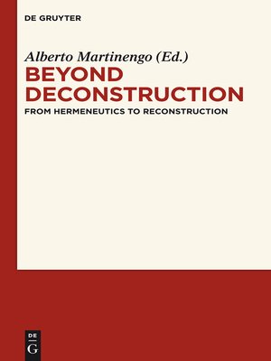 cover image of Beyond Deconstruction